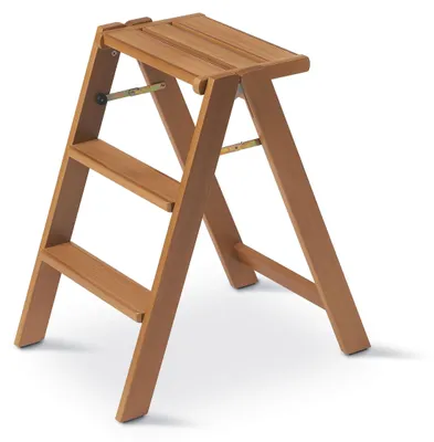 Immagine prodotto di Scala pieghevole in legno con 3 gradini