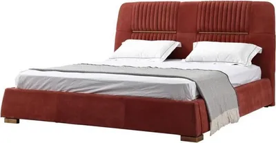 Immagine prodotto di Letto matrimoniale rosso di design Struttura del letto Letti Letti in legno Letto tessile per la camera da letto