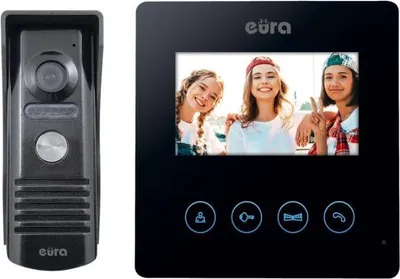 Zdjęcie produktu dla Wideodomofon EURA VDP-52A3"ATIRA" czarny
