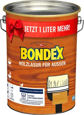 Produktbild von BONDEX Holzlasur für Aussen 5 Liter Eiche Hell