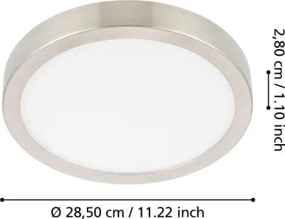 Immagine prodotto di Eglo LED plafoniera a pannello Fueva 5 nichel opaco Ø29cm 20,5W 2400lm bianco caldo 3000K