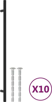 Obrázok produktu pre vidaXL Nábytkové úchyty 10 ks čierne 320 mm nerezová oceľ