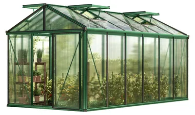 Zdjęcie produktu dla GFP szklarnia Diamas 24 Light 235x460 cm - grube panele poliwęglanowe ok. 12 mm - kolor: zielony