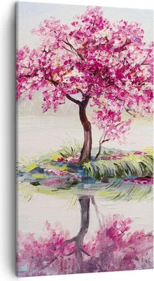 Produktbild von Bild auf Leinwand - Leinwandbild - Baum Abstraktion - 45x80cm - Wand Bild - Wanddeko - Wandbilder - Leinwanddruck - Bilder - Kunstdruck - Wanddekoration - Leinwand bilder - Wandkunst - PA45x80-3805