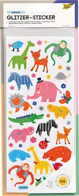 Produktbild von folia Glitzer-Sticker "Fantasia" 100 x 230 mm 5 Blatt