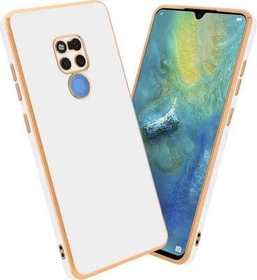 Image de Cadorabo Housse pour Huawei MATE 20 Housse en blanc Housse pour téléphone portable TPU Silicone Protection pour appareil photo Etui Case