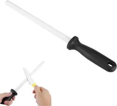 Keramischer Schleifstab 33 cm, Abziehstahl mit Winkelführungen