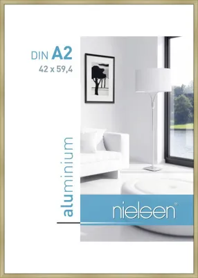 Produktbild von nielsen Aluminium Bilderrahmen Classic, 42x59,4 cm (A2), Gold Matt