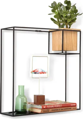 Image de UMBRA CUBIST LARGE étagère noire - métal, bois