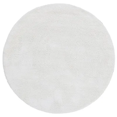 Produktbild von Hochflorteppich Silky Rund Creme Flauschig weicher Langflor Shaggy Teppich Ø 80 cm für Wohnzimmer, Schlafzimmer & Kinderzimmer
