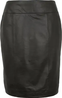 Produktbild von Maddox - Damen Lederrock Lammnappa schwarz : 36