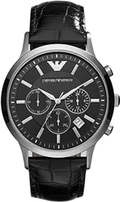 Produktbild von Emporio Armani AR2447 Herren-Armbanduhr, Edelstahl-Gehäuse, Leder-Armband