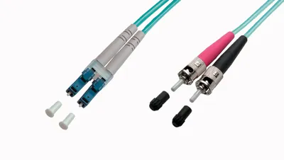 Immagine prodotto di Cavo in fibra ottica Telegärtner, connettore LC duplex - 2 connettori ST, 1 m