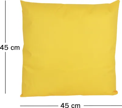 Produktbild von JACK 1x 45x45cm Outdoor Lounge Kissen Dekokissen inkl. Füllung Wasserabweisend Sitzkissen Garten Stuhl Lotus Effekt, Farbe:Gelb