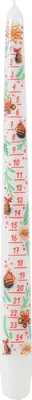 Obrázok produktu pre Sviečkový adventný kalendár, biely 29 x 2,2 cm  (V x Ø) NOVINKA
