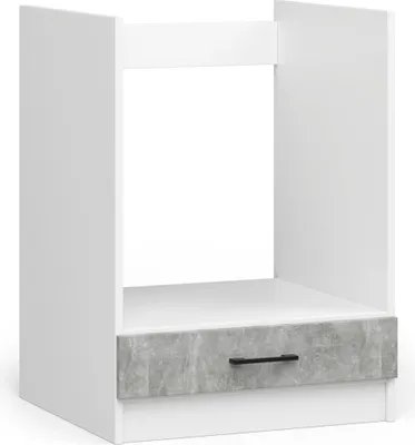 Produktbild von Herdumbauschrank Ofenschrank OLIWIA S60 Weiß, Beton B60xH82xT55 cm