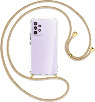 Produktbild von Handykette Backcover-Schutzhülle mit Band (Metall goldfarben) für Samsung Galaxy A53 5G - caramel