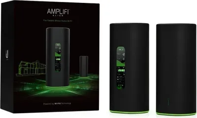 Produktbild von AmpliFi Alien WiFi Kit, Wi-Fi 6 (802.11ax), Dual-Band (2,4 GHz/5 GHz), Ethernet/LAN, Schwarz, Grün, Tabletop-Router