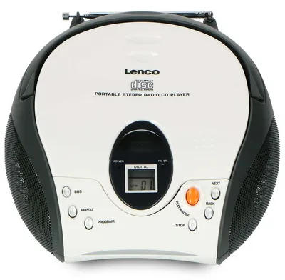 Produktbild von Lenco SCD-24 white - Tragbares FM-Radio mit CD-Player - Kopfhöreranschluß - Weiß