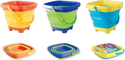 Produktbild von Multifunktionaler, faltbarer Strandeimer, Sandspielzeug für Kinder, erweiterbarer Kunststoffeimer