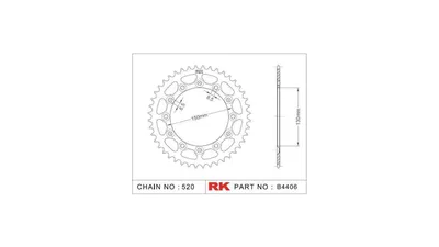 Image de RK Kettenrad 520 45Z Stahl Silber