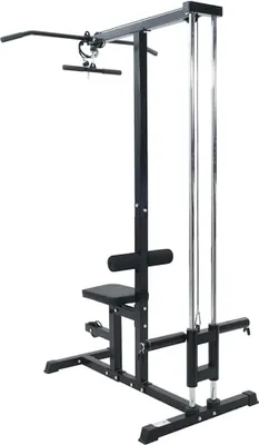 Obrázok produktu pre vidaXL Lat pull-down machine black 110 x 70 x 187 cm