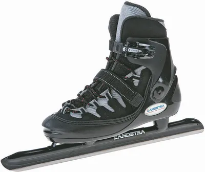 A single ice skate is shown against a white background.