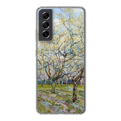 Produktbild von MuchoWow® Handyhülle Schutzhülle Hülle für Samsung Galaxy S21 FE Blühender Obstgarten - Vincent van Gogh Silikon Softcase Handy Hülle - Mobiltelefonhülle