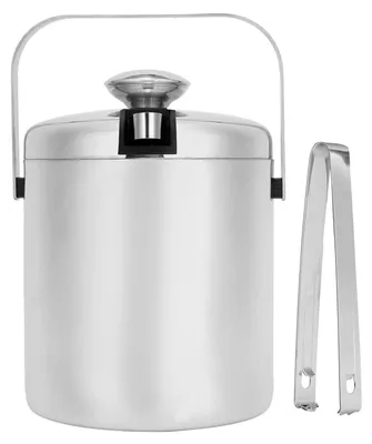 Produktbild von Doppelwandiger Edelstahl-Eiskübel mit Deckel und Sieb