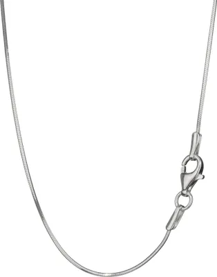 Produktbild von 38cm Schlangenkette 8 fach diamantiert 925 Silber 0,8mm breite Halskette dünn