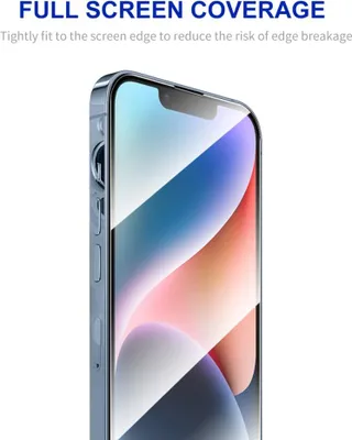Produktbild von iPhone 15 Displayschutz - Full-Cover 9H Panzerglas - Schwarz