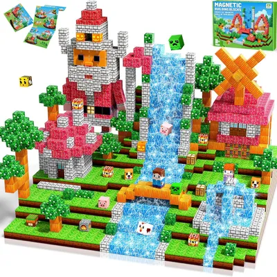 Immagine prodotto di Blocchi magnetici, set da 216 pezzi, per bambini dai 3 ai 10 anni, per un gioco creativo