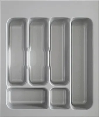 Immagine prodotto di Vassoio portaposate-2, grigio 45 cm (L 350-390 x P 360-440 mm) con 6 scomparti / vassoio portaposate / cassetta portaposate