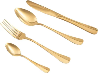 Produktbild von HOMLA AURC Goldbesteck mit feinem Finish, 16 tlg.