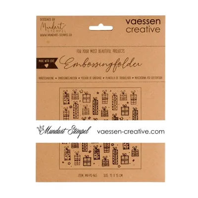 Produktbild von Mundart Stempel - Prägefolder 15 x15cm "Geschenke"