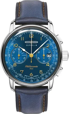 Zeppelin 9670-3 Herren-Chronograph 100 Jahre Méditerranée Blau 1