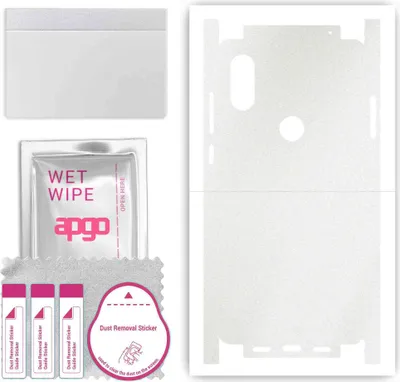 Produktbild von apgo Rückseite + Seiten Schutzfolie, Skin, kompatibel mit Xiaomi Mi Mix 2S, Hinten Displayschutzfolie aus Vinylfolie, kratzfest, einfache Montage - Matt Transparent