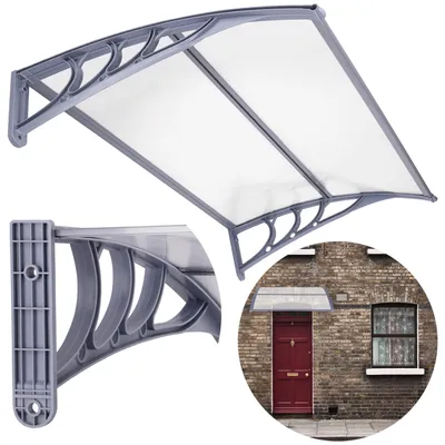 Immagine prodotto di Springos® Tettoia per porta Tettoia sopra la porta d'ingresso Balcone Protezione dalla pioggia Tettoia per porta Tettoia per ingresso 120 x 75 x 23 cm