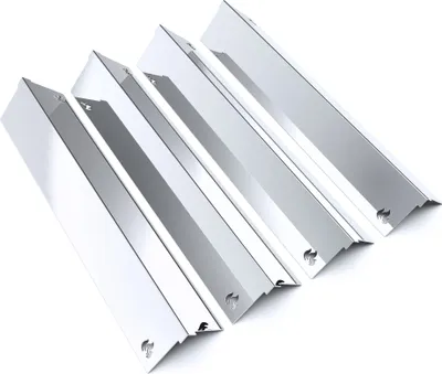 Produktbild von Gasgrill Edelstahl Brennerabdeckung passend für Napoleon Rogue Prestige Freestyl, Farbe:4 Leisten Glänzend Flame