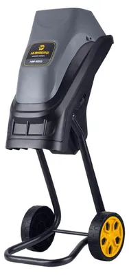 Image de Humberg HM-650, broyeur électrique de branches, 2500 W + 2 sacs de récupération de 45 litres, indice de protection IPX4, couleur grise