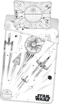 Productafbeelding van Star Wars Dekbedovertrek death star 140 x 200 cm - 70 x 90 cm - Katoen