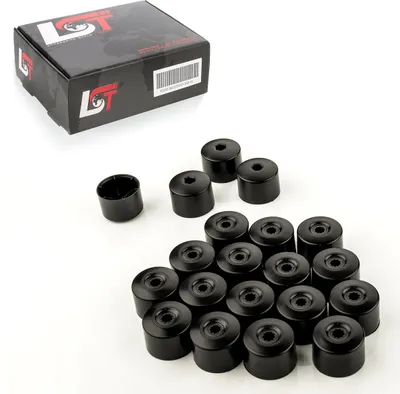 Produktbild von 20x Radschrauben Kappen 17 mm schwarz diebstahlhemmend für SEAT für SKODA für VW