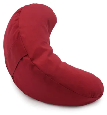 Produktbild von yogabox Glückssitz® MOND - regional hergestellt - bordeaux 40 x 17 x 12 cm Buchweizenschalen