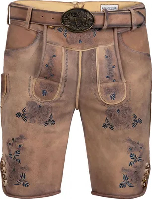 Produktbild von Edelnice Kurze Wildbock Lederhose Peter blau sämisch 60