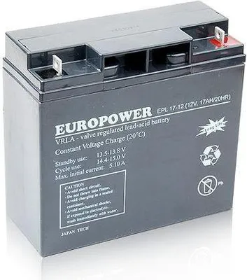 Obrázok produktu pre EUROPOWER EPL Series AGM Battery 12V 17Ah (15 Years Service Life)