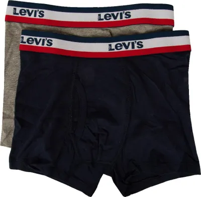 Produktbild von LEVI'S Boxershorts für Jungen 2er-Pack Kleidungsstücke Stretch-Baumwolle Stretch sichtbar Artikel 9L0130, L 158-164cm / 14-16 yrs, Cotone 95%,Elasthan 5%