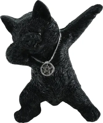 Produktbild von Kremers Schatzkiste Schwarze Katze Dekofigur Tanzende Katzenfigur aus Polyresin