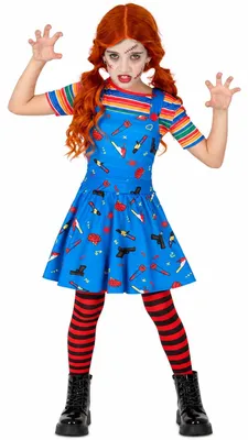 Produktbild von Halloween Kinderkostüm ""Killer Puppe" | Kleid und Shirt Größe: 7-9 Jahre