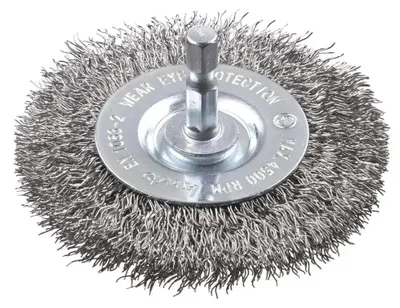 Produktbild von kwb 609830, Speichenrad, 6 mm, 7,5 cm, 0,3 mm, Metall, Edelstahl, Stein, Holz