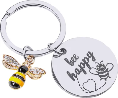 Produktbild von Stylischer Schlüsselanhänger in Form einer Biene - das ideale Geschenk für Naturliebhaber